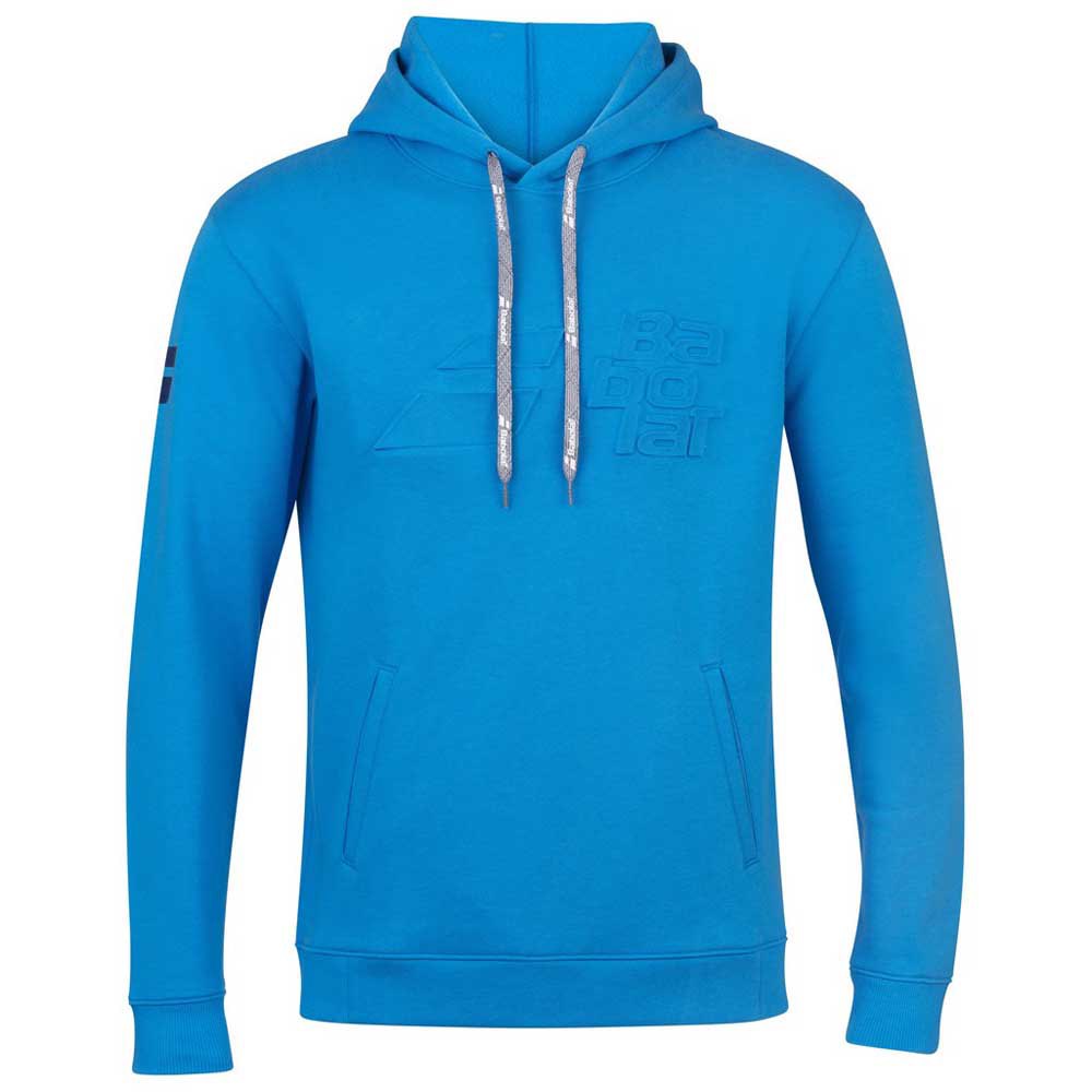 Babolat Men's Exercise Hooded Tennis Training Sweatshirt (Blue Aster)