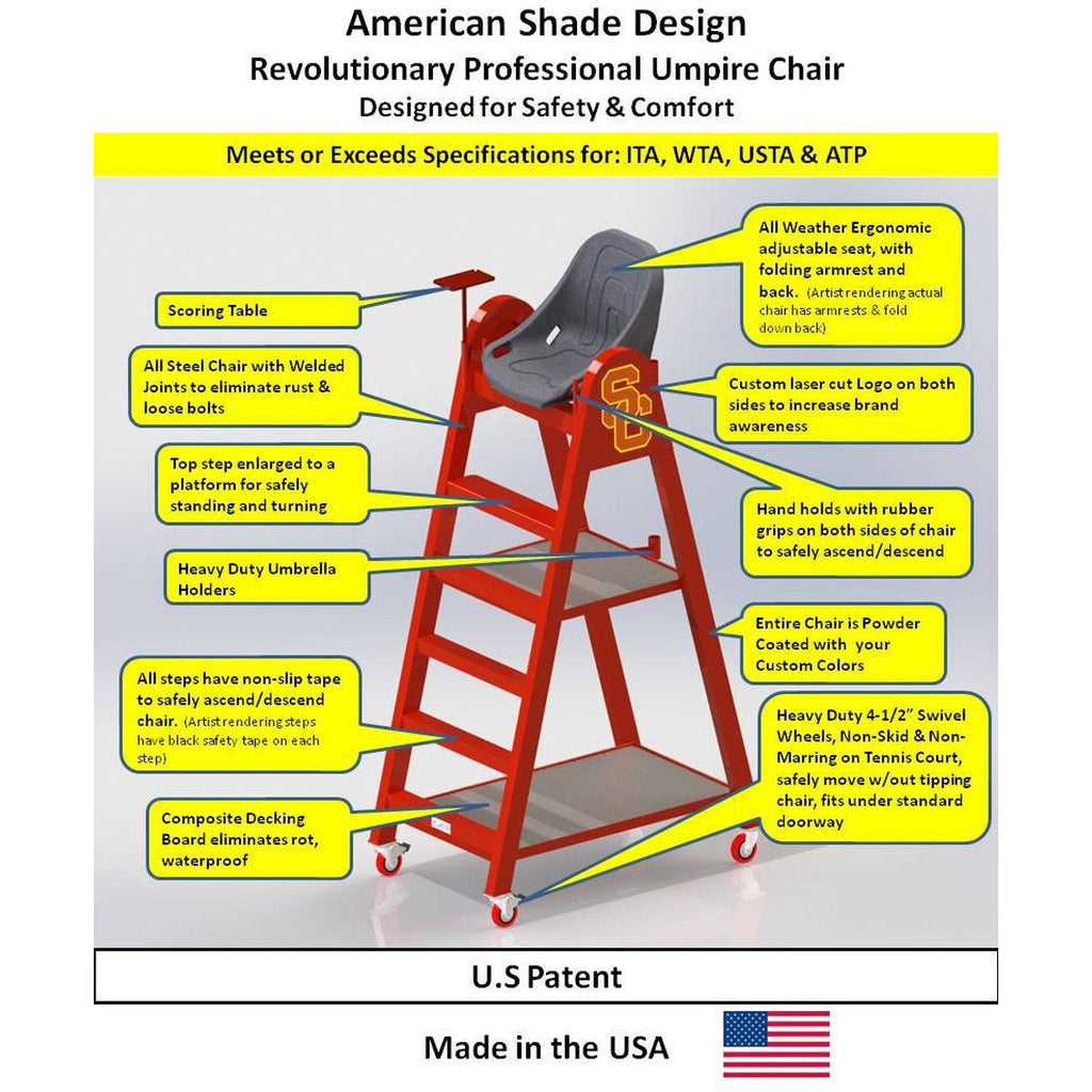 Custom Logo Umpire Chair