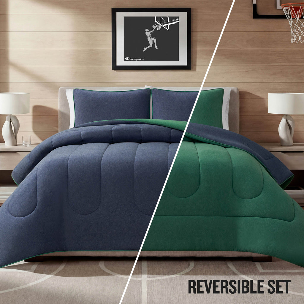 Premium Reversible Solid Jersey Comforter Set