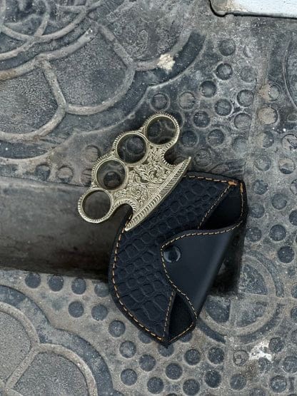Custom engraved brass knuckle