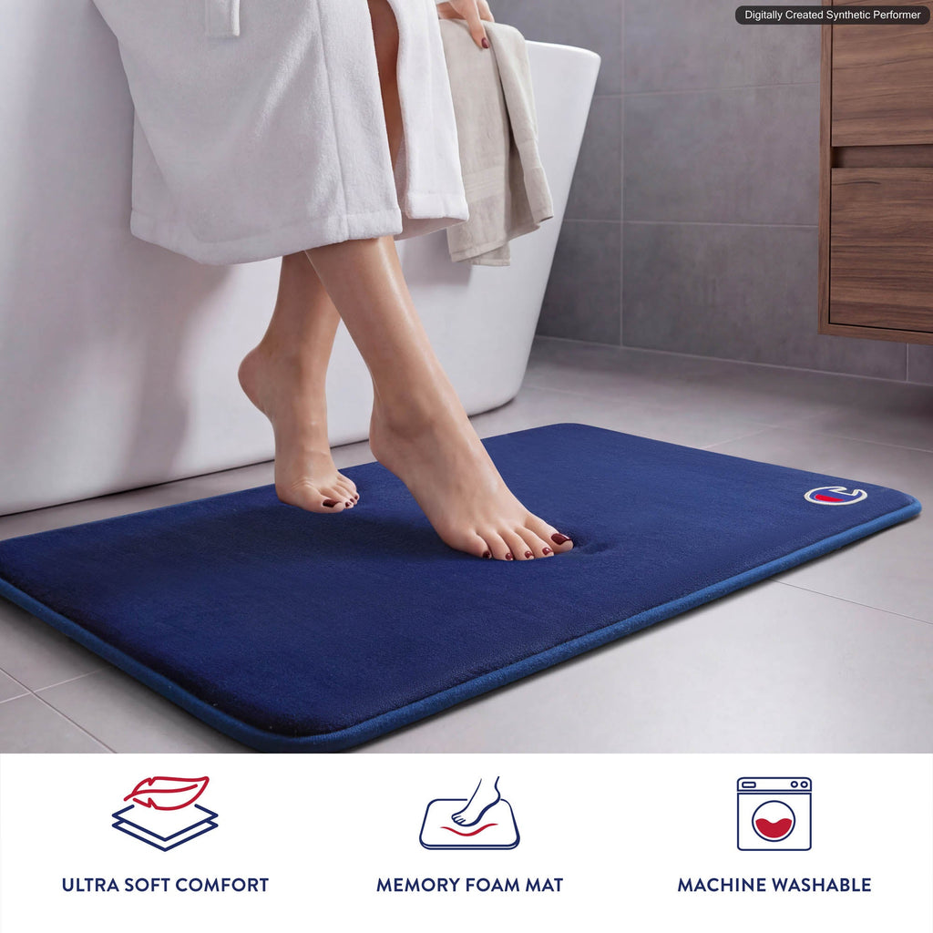 Logo Patch Memory Foam Bath Mats