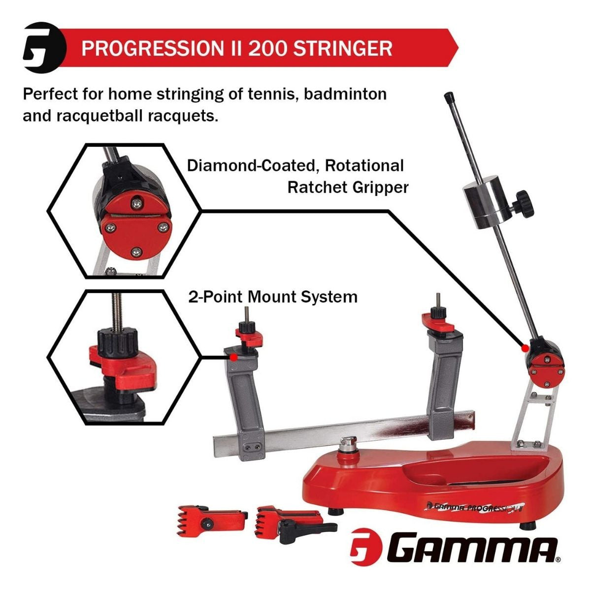 GAMMA Progression II 200 Tennis Stringing Machine