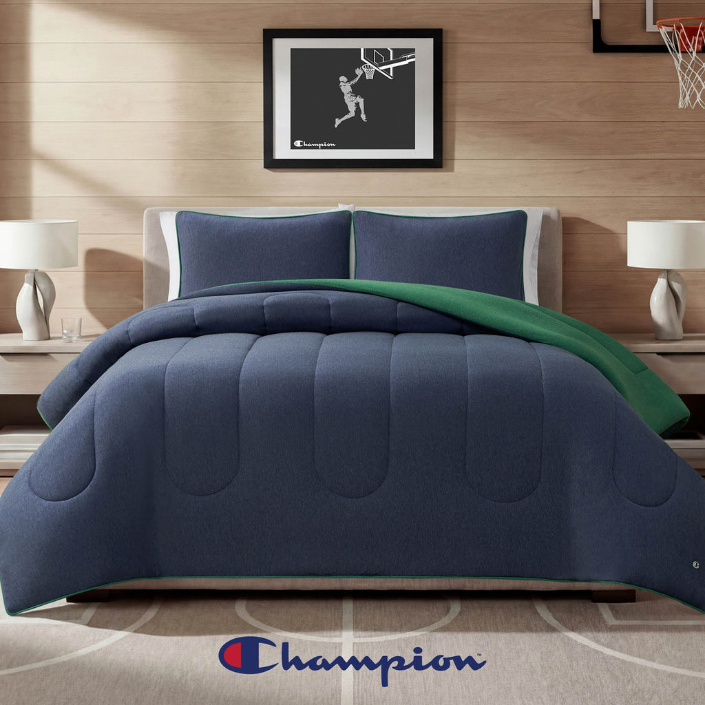Premium Reversible Solid Jersey Comforter Set