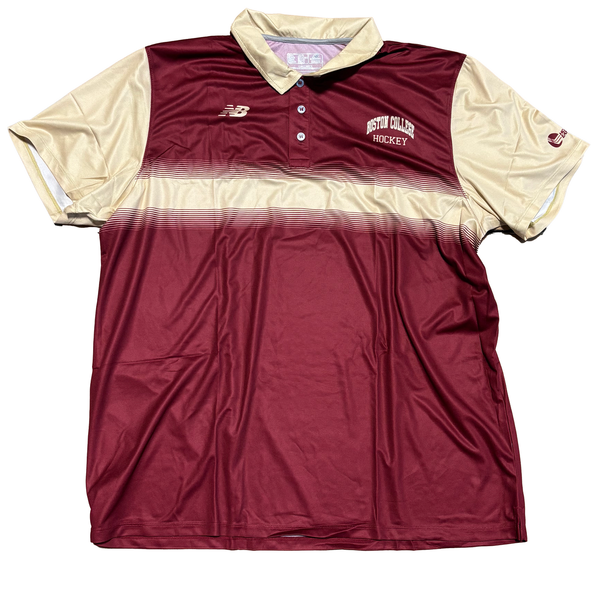 New Balance - Athletic Fit Sublimated Polo (Maroon/Gold)