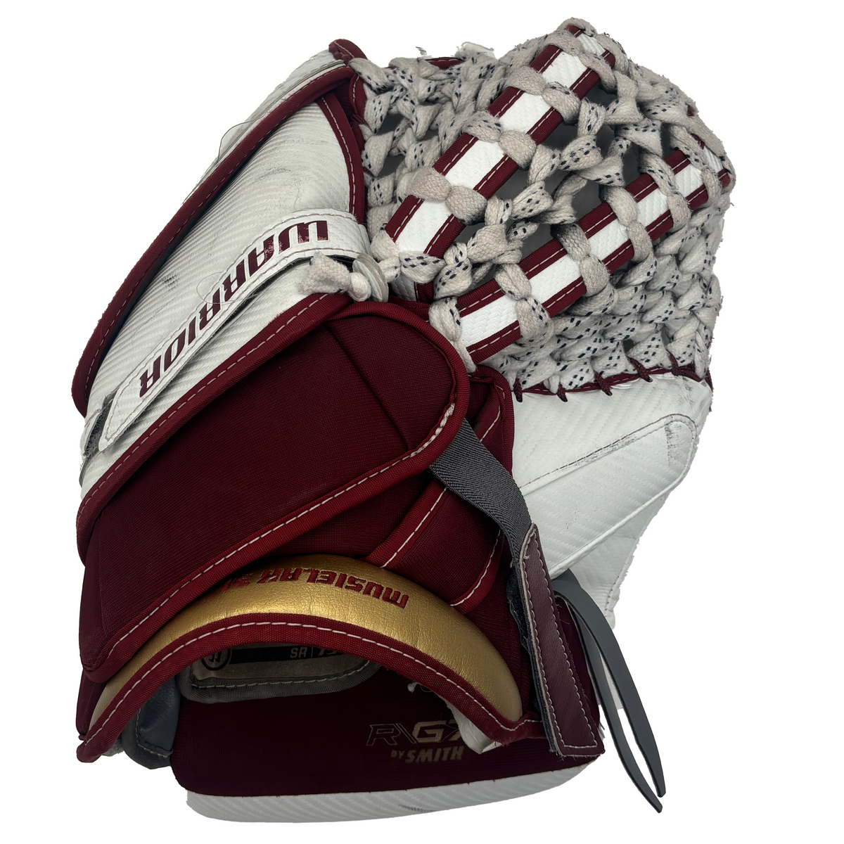 Warrior Ritual G7 - Used Senior Goalie Glove (White/Maroon)