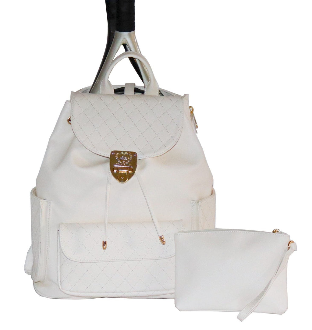 Court Couture Hampton Backpack (Ivory Quilted)