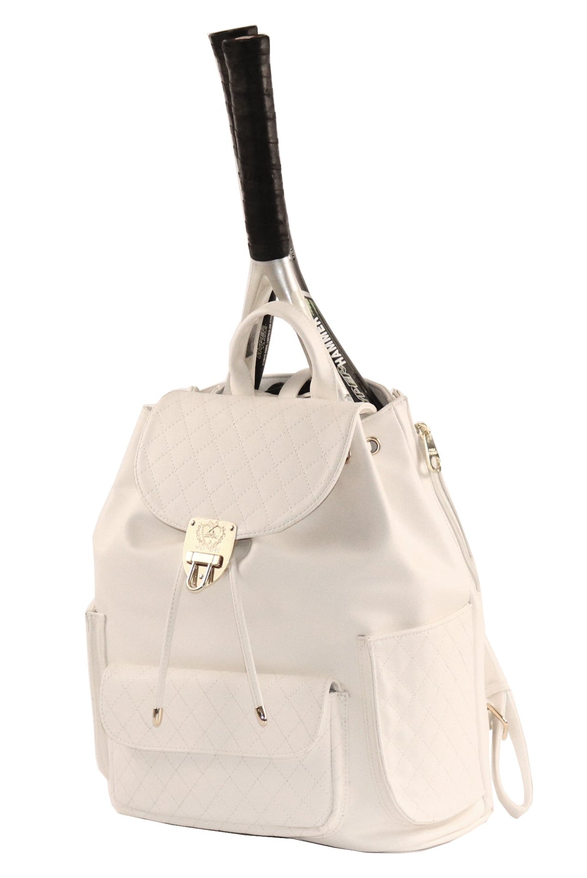 Court Couture Hampton Backpack (Ivory Quilted)