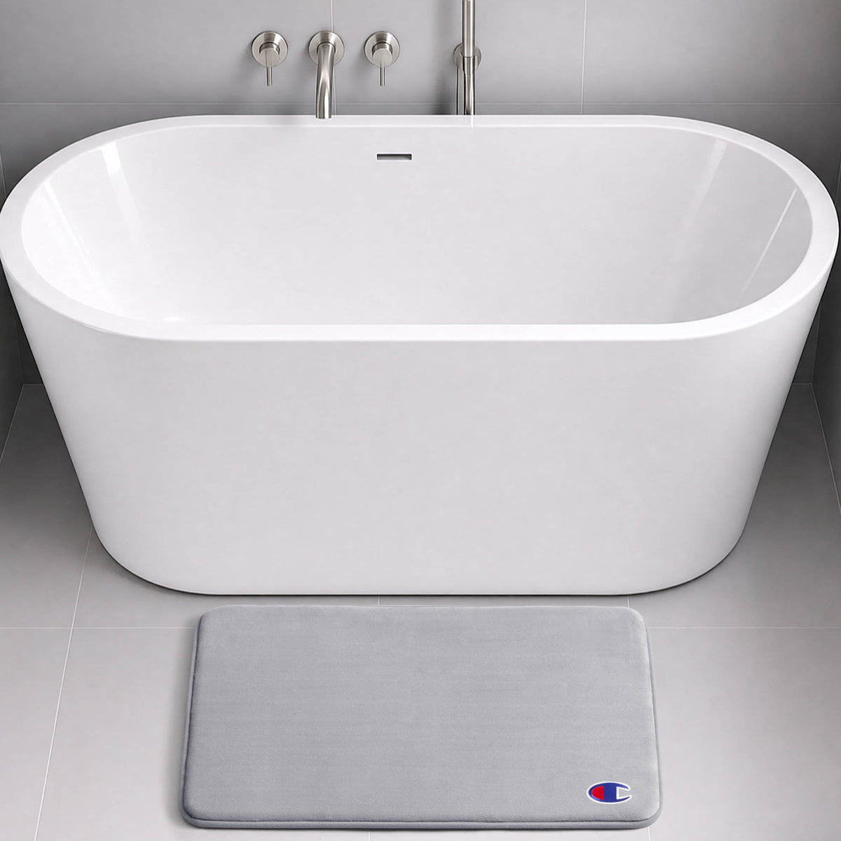 Logo Patch Memory Foam Bath Mats