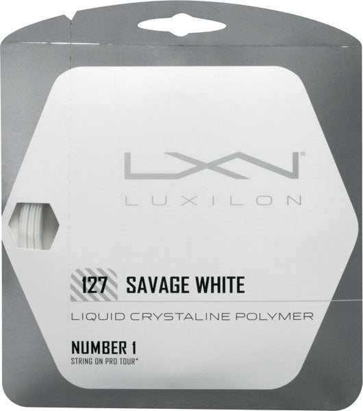 Luxilon Savage 127 White Tennis String (Set)