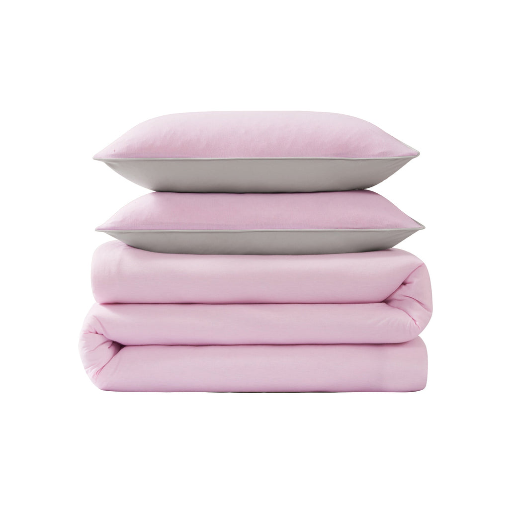 Reversible Solid Jersey Comforter Sets