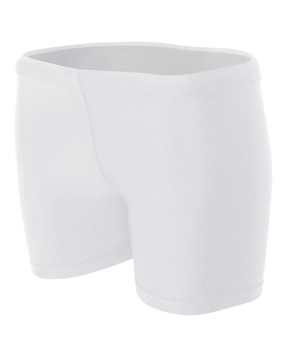 A4 Women's 4 Inch Compression Short (White)