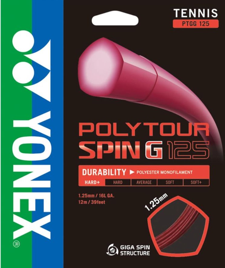 Yonex Poly Tour Spin G 125 16L Tennis String (Set)