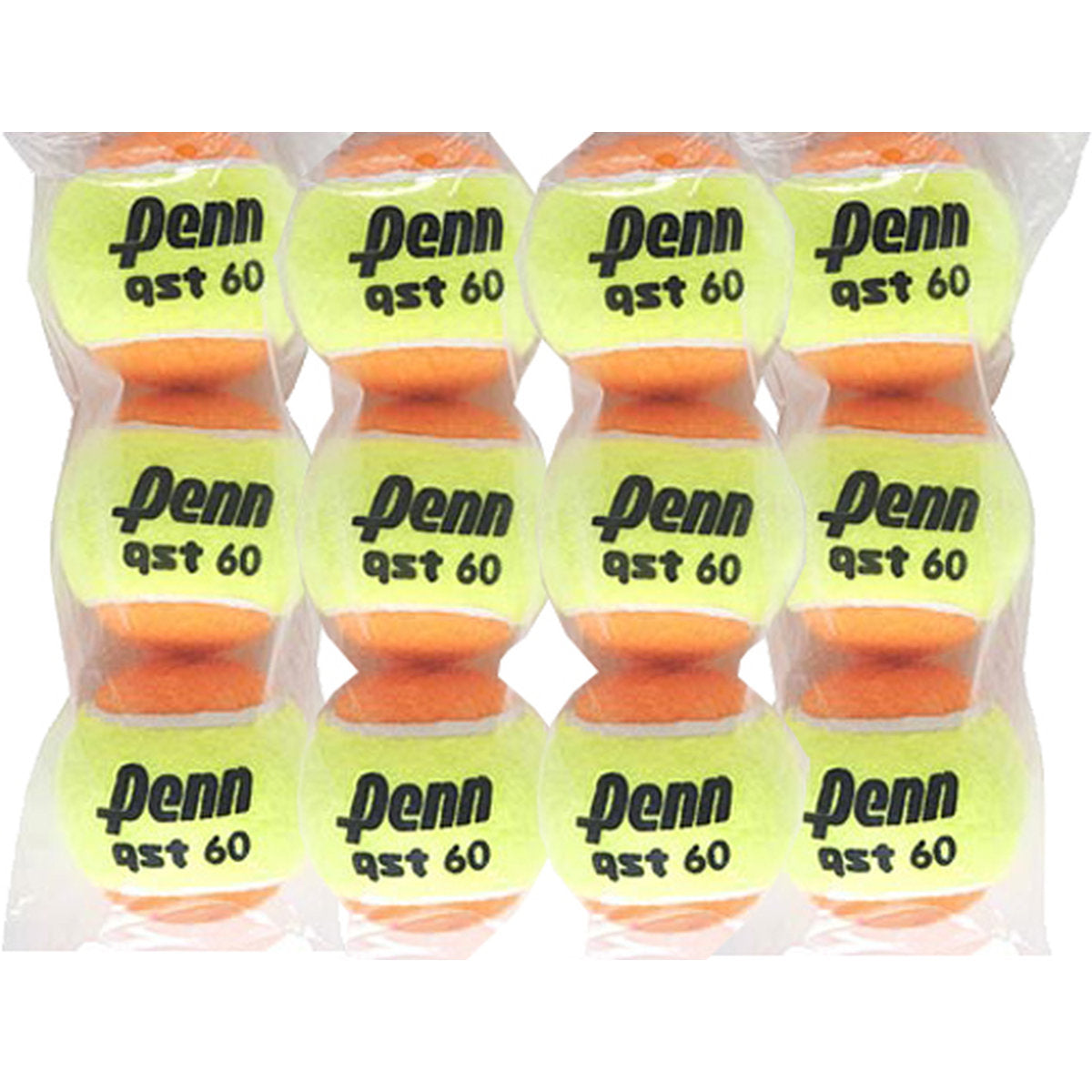 Penn QST 60 Orange Training Tennis Balls - Bag (12 Balls)