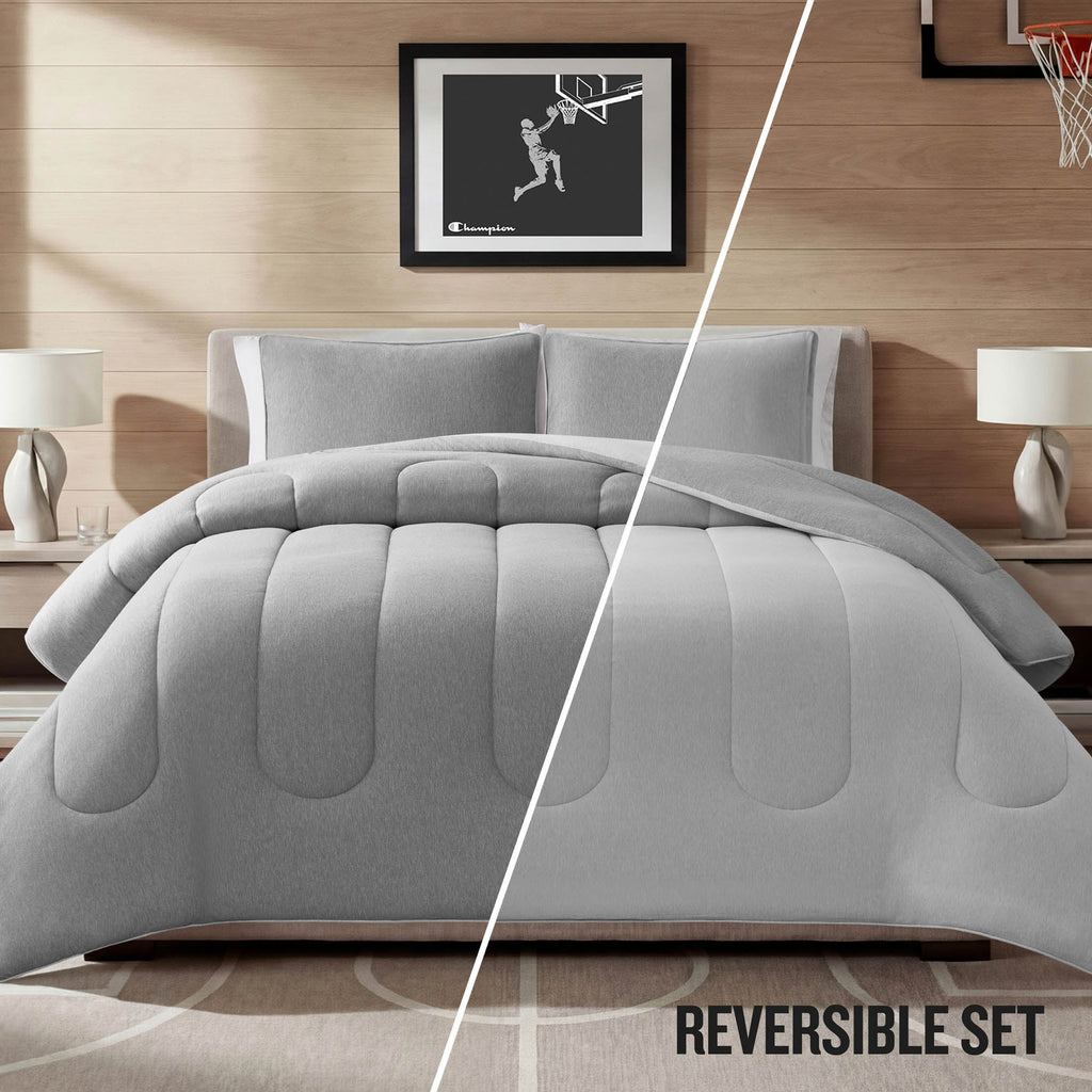 Premium Reversible Solid Jersey Comforter Set