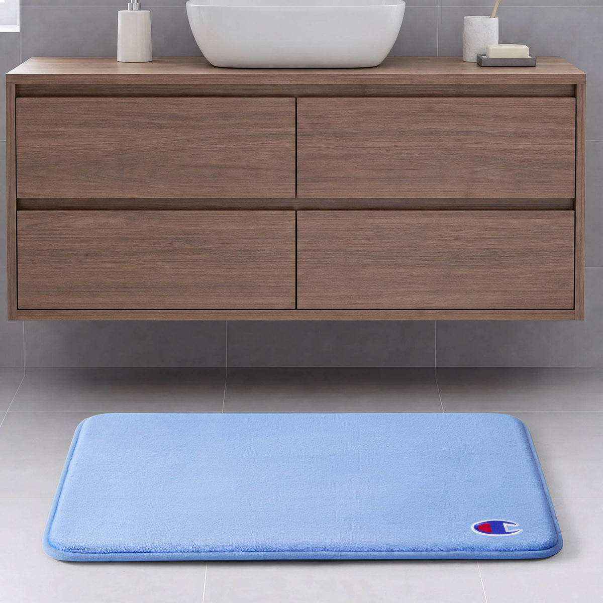 Logo Patch Memory Foam Bath Mats