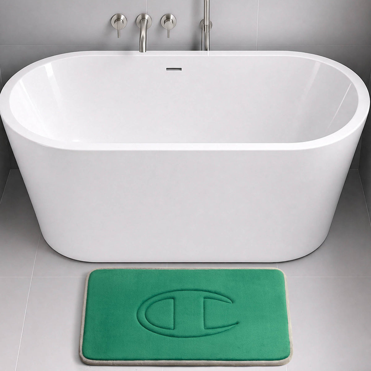 Quilted Logo Memory Foam Bath Mats