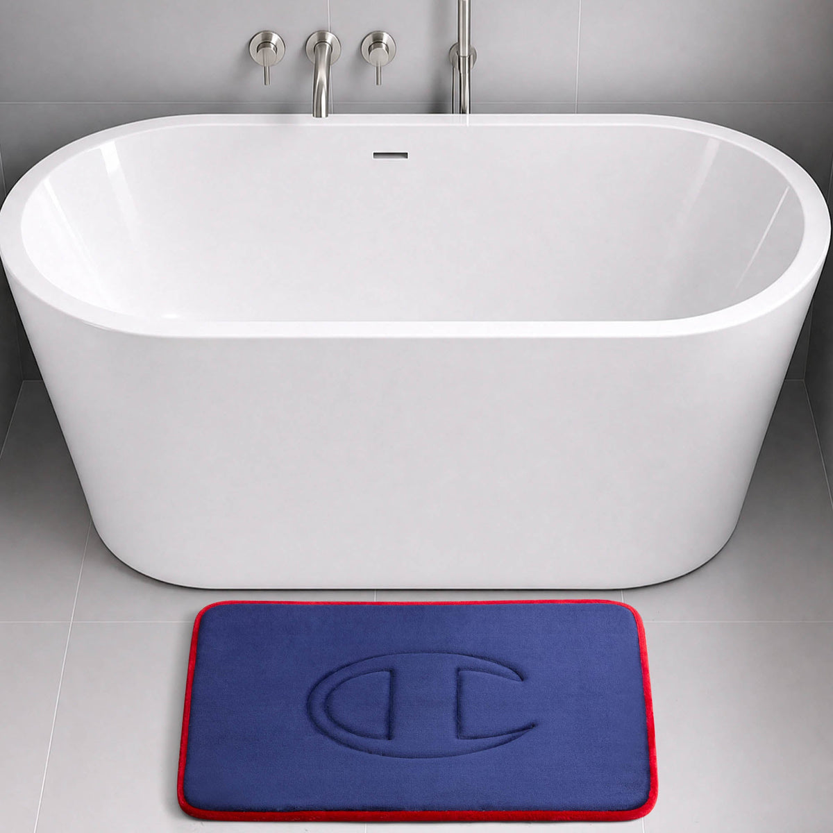 Quilted Logo Memory Foam Bath Mats