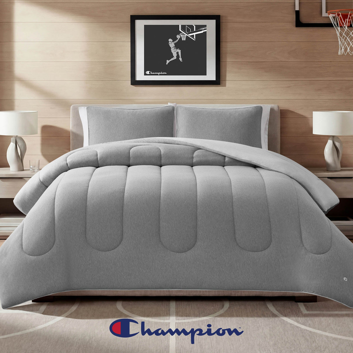 Premium Reversible Solid Jersey Comforter Set